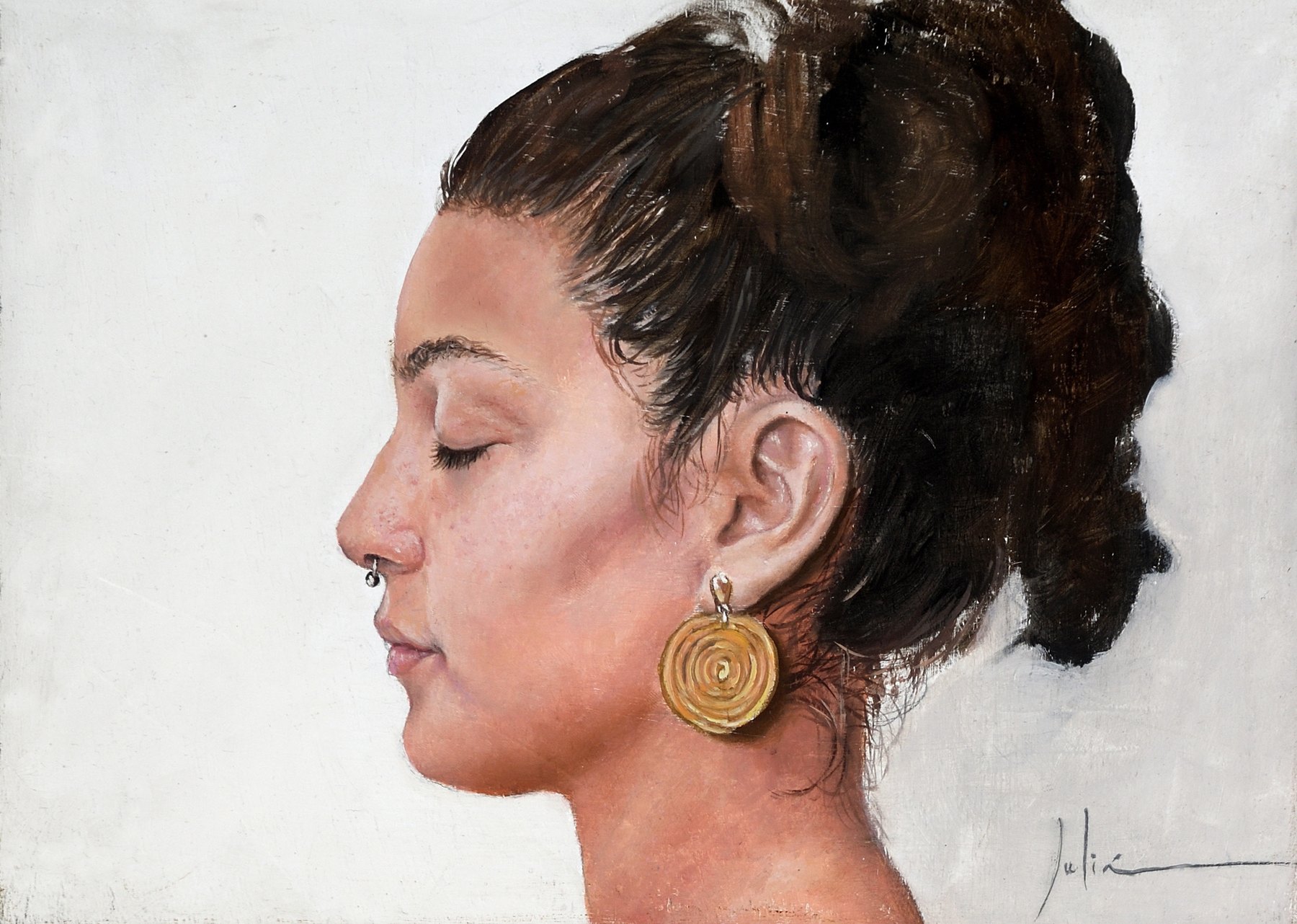Retrato de mujer, obra de Julián Gades